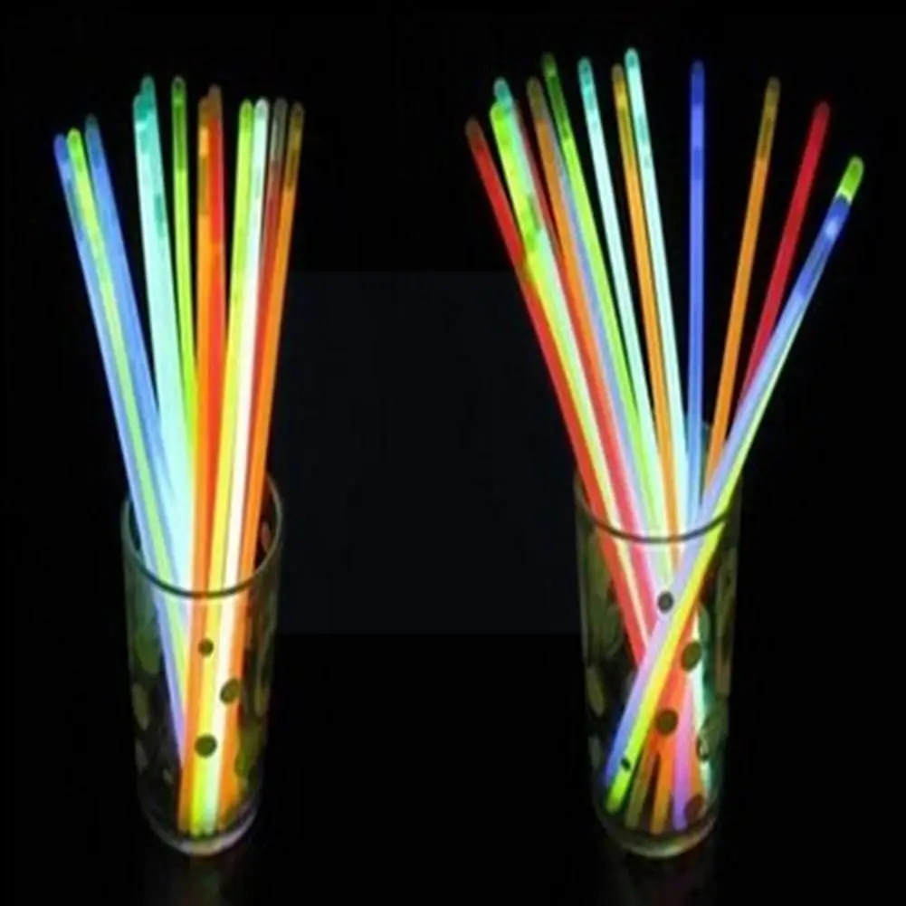 

100 Pcs Colorful Light Stick Disposable Light Stick Flash Stick Stick Stick Night Light Liquid Stall Stick Light Goods Lumi F5f7