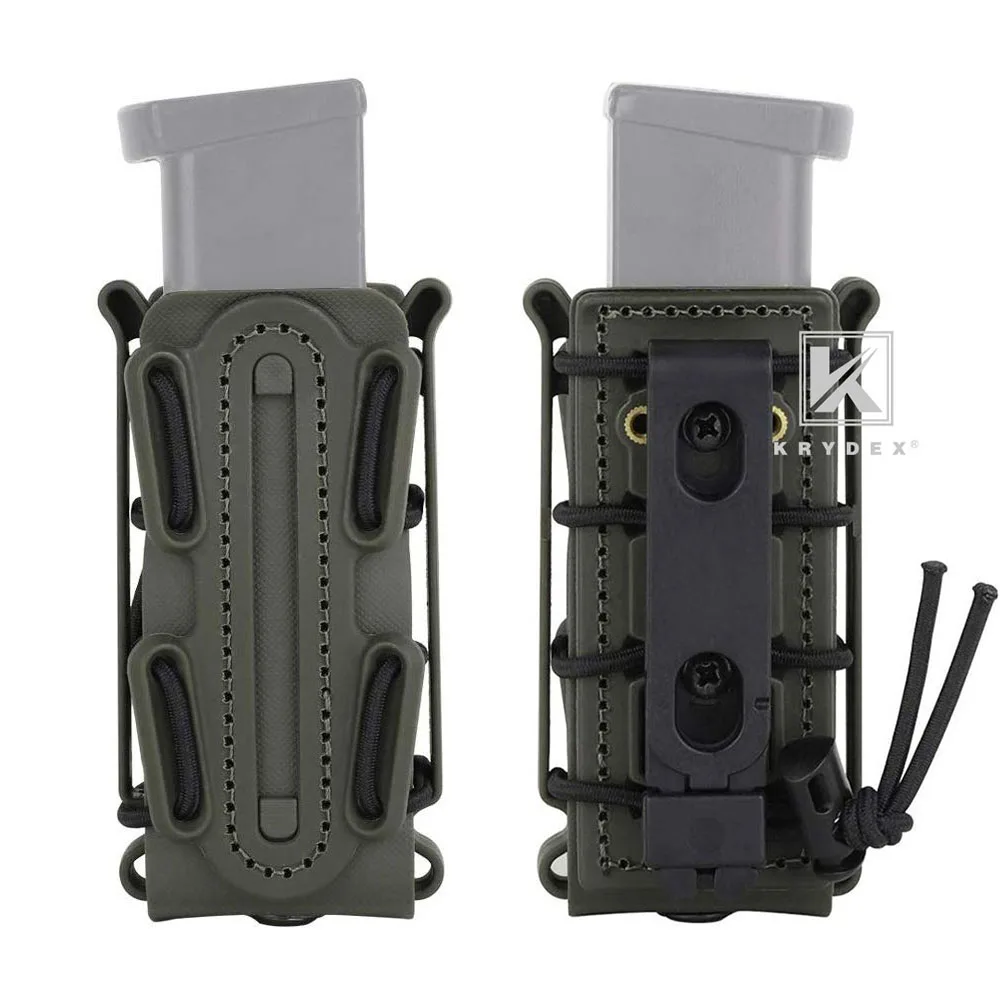 

KRYDEX Tactical Molle 9mm Magazine Pouch Rifle Gun Mag Bag Military Hunting Magazine Holder Soft Shell Carrier Bag Box