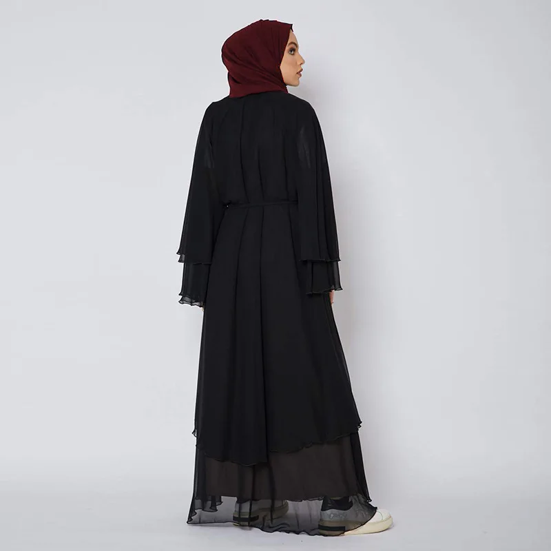 Fashion Muslim Abaya Kimono Dubai Kaftan Muslim Abayas Jilbab Cardigan Muslim Dresses Women Islam Clothes Robe Femme Musulmane