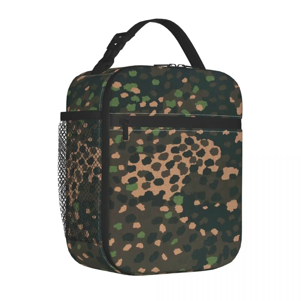 

Pea Dot Camo Insulated Lunch Tote Bag Multicam Military Food Box Portable Thermal Cooler Bento Box School