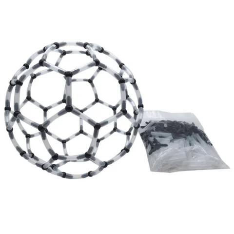 2 пакета, учебные пособия для научных экспериментов, шарики Barker Carbon 60, молекулярная модель, химическое оборудование, сферическая трубка, кристалл