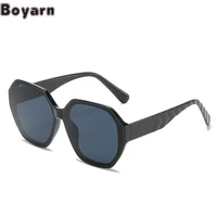 boyarn new irregular polygon sunglasses steampunk trend wave mirror legs fashion dazzling sunglasses women