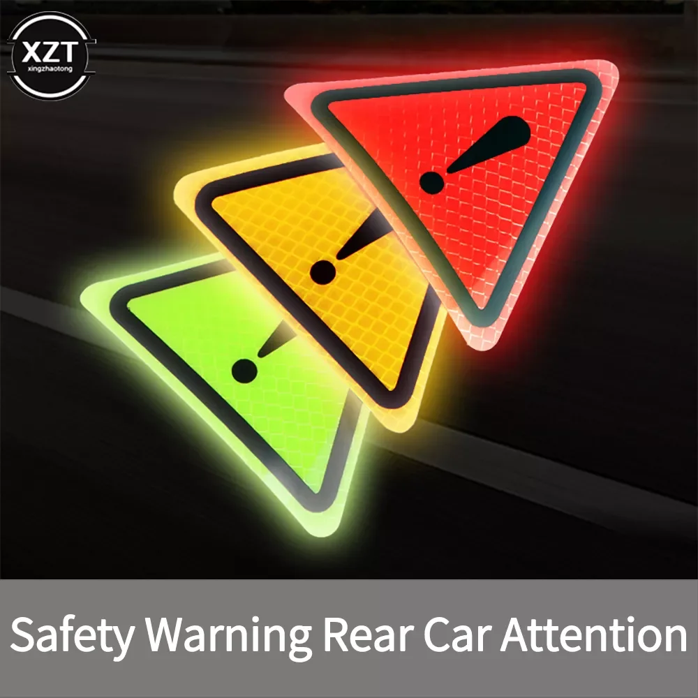 

110mm Triangular Reflective Stickers Danger Signs Car Stickers Car Motorcycle Rear Long-Distance Warning Signs Reflective