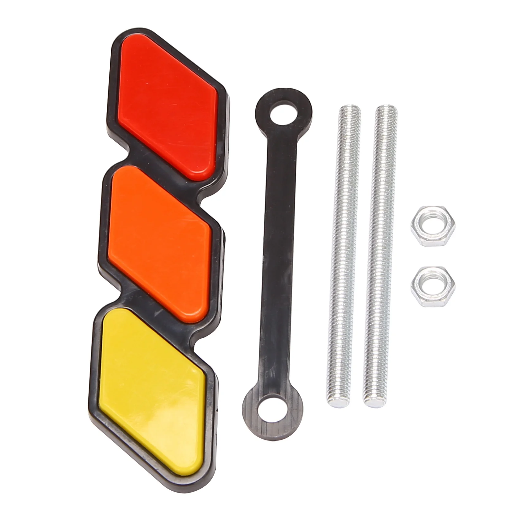 

1 Set Of Grill Badge Emblem Tri-Color, for Toyota-Tundra Tacoma 4 Runner Sequoia Rav4 Highlander, Yellow/Orange/RED