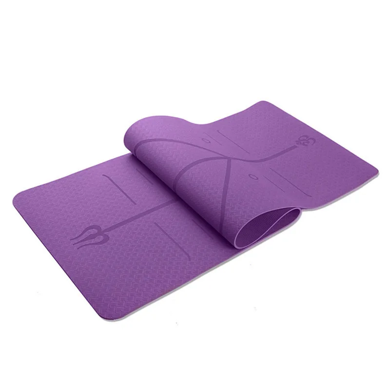 

183*60*cm TPE Yoga Mat with Position Line Fitness mat Exercise mats For Prammat Environmental Fitness Gymnastics Mattress yoga