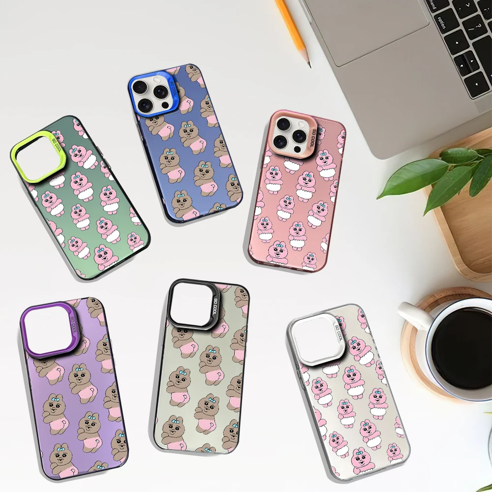 MINISO Cute O-Opanchu Phone Case for iPhone 12 11 13 14 15 16 Max Pro Plus IMD Shockproof Silicone Coque