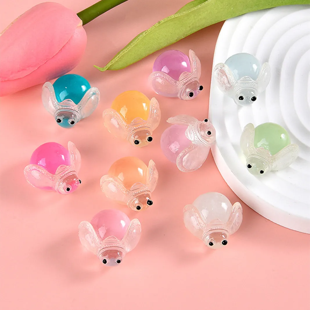 

5 шт. Мультяшные фосфоресцирующие прозрачные мини-светлячки с плоской задней стороной, ювелирные изделия, аксессуары для волос мерцающие