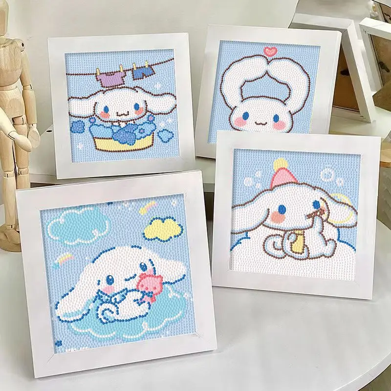 

Cinnamoroll Kawaii Anime Sanrio Diamond Painting Cute Cartoon Full Drill Lovely Children Puzzle Stick Gifts for Girls