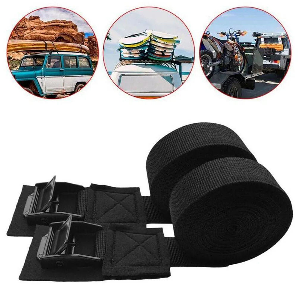 

2PCS Car Roof Rack Tie Down Straps Buckle Luggage Kayak Board Surfboard Lashing Safety Kayak Surfboard Boat Accessories