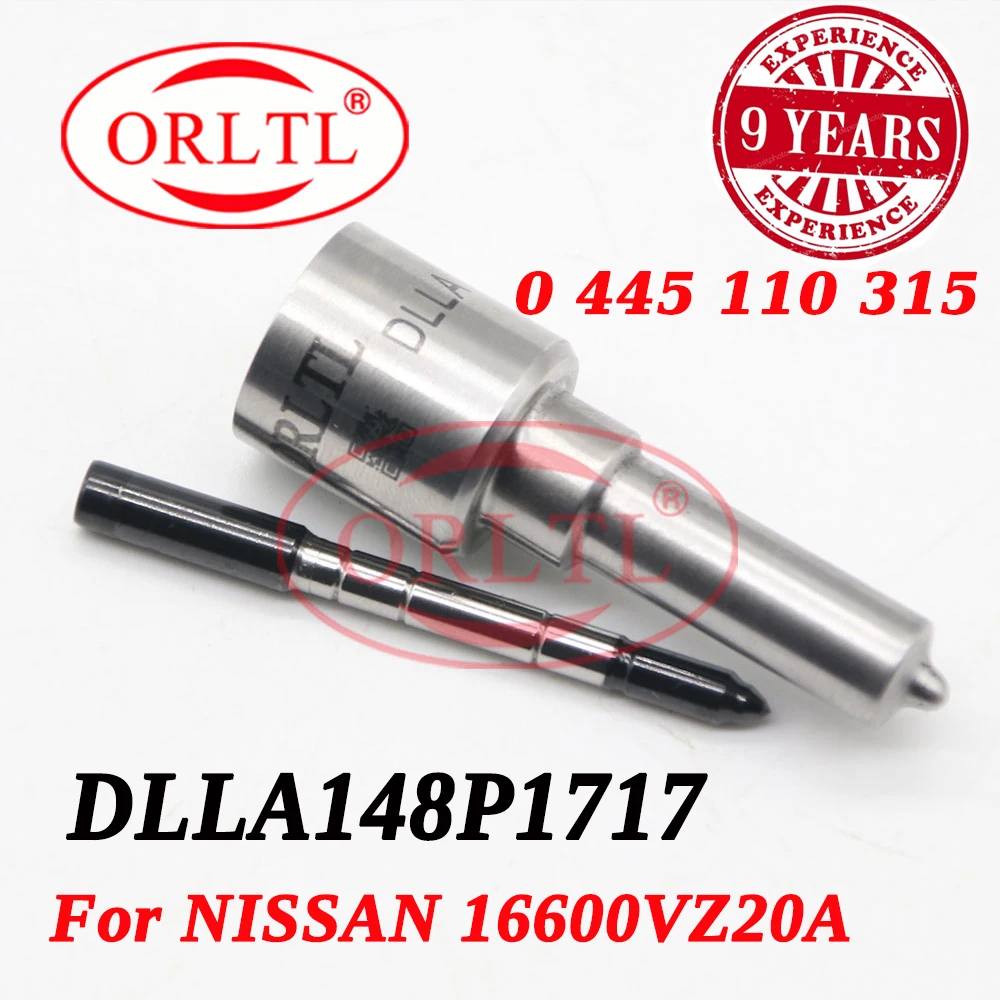 

ORLTL 0433172053 DLLA148P1717 Common Rail Nozzle DLLA 148 P 1717 FOR NISSAN 16600VZ20A 0445110315 injector