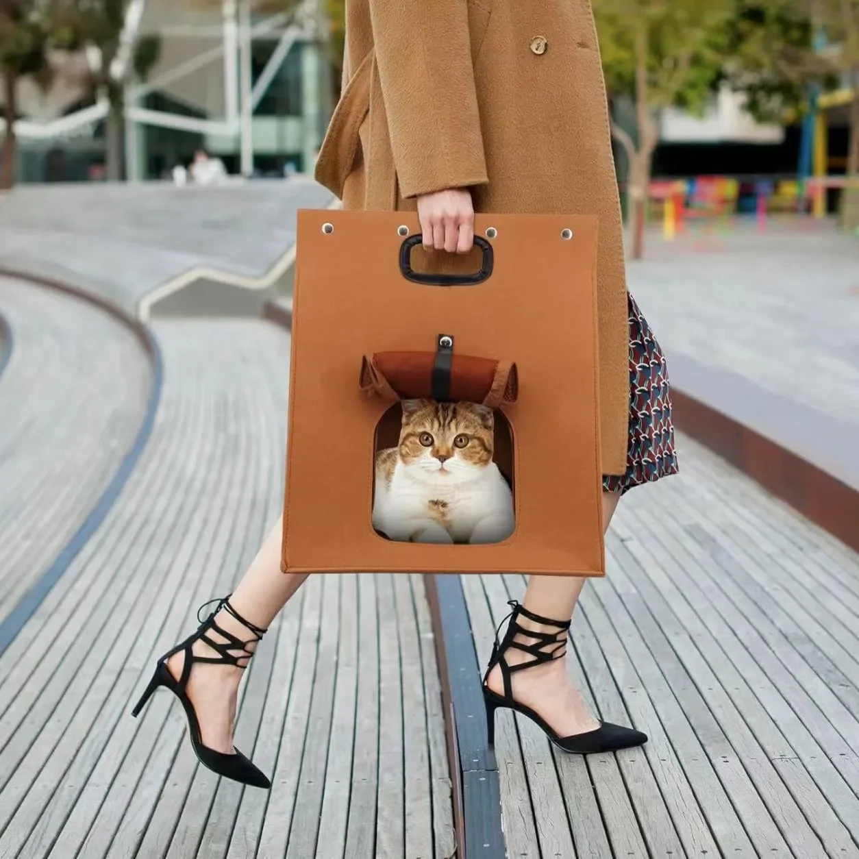 Складная сумка для кошек многофункциональная фетровая подстилка домашних