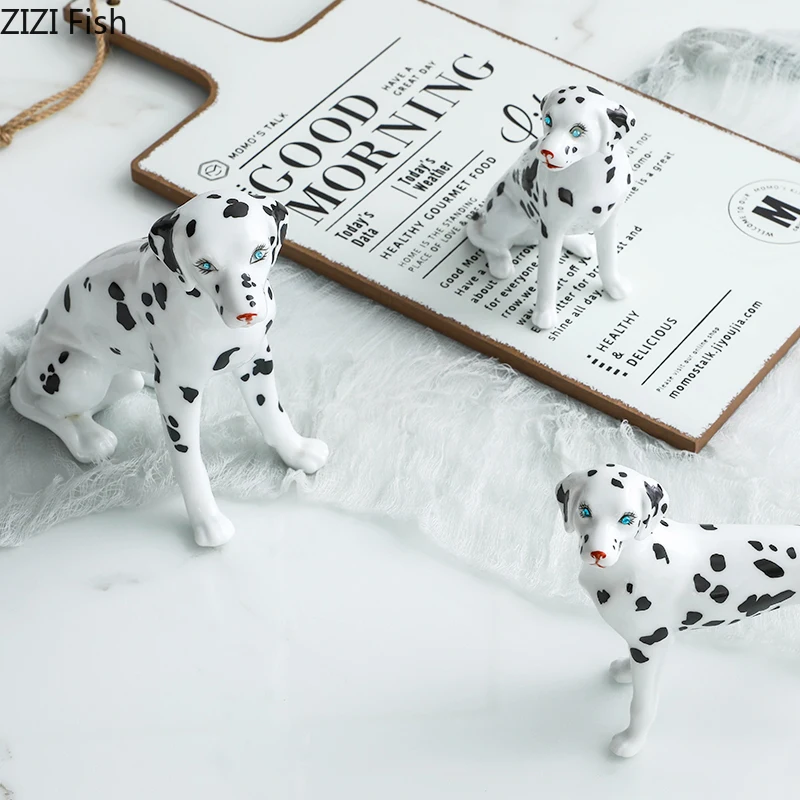 Скульптура далматинцев украшение для стола статуэтка собаки керамические
