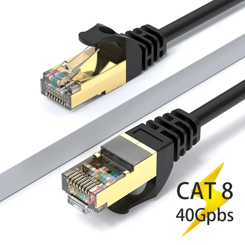 

Cat8 Ethernet Cable 40Gbps High Speed SSTP UTP Network Cable Ethernet Cat7 Lan Cable For Router Tv Laptop RJ45 Cord WMD-544