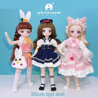 new 30cm bjd doll for girls 12 inch 21 movable joints makeup dress up cute color anime eyes dolls with fashion clothes toy gift