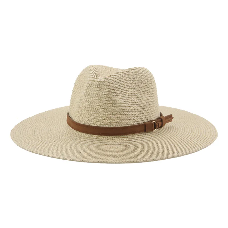 

Hats for Women Sun Hat Straw Summer Hat Big Brim 11cm Beach Outdoor Sun Protection Solid Bane Belt Women Hats Summer New Gorros