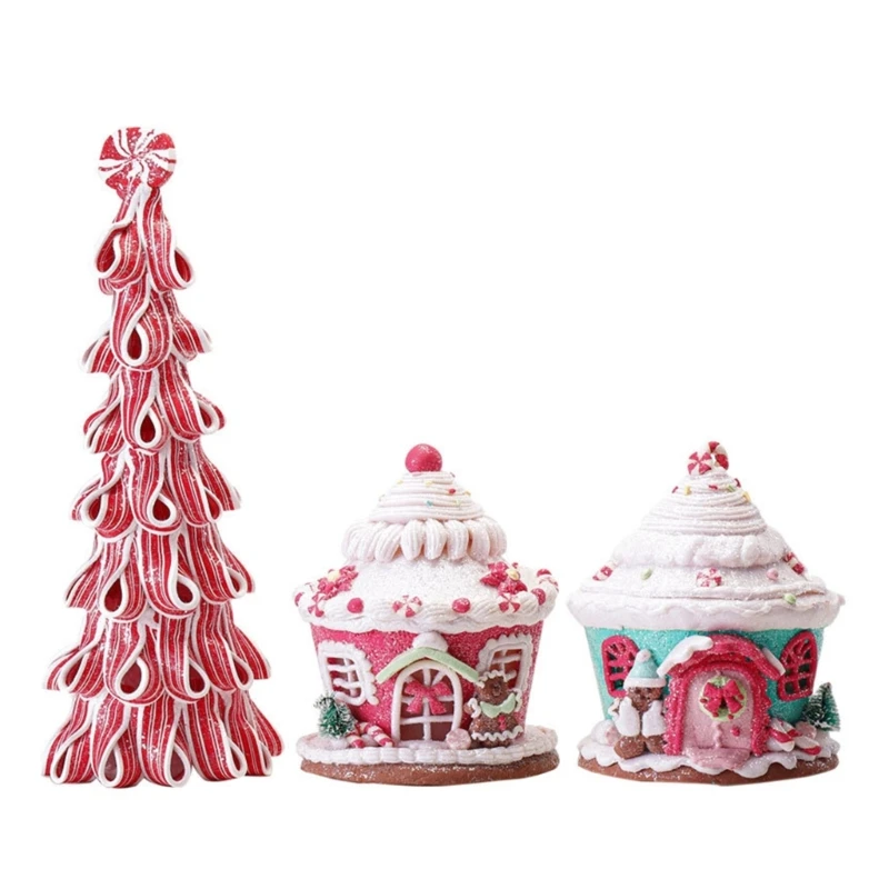 

Christmas Candy House Candy Tree Christmas Ornaments Holiday Table Decorations