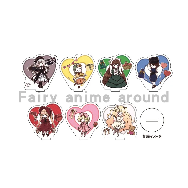 Мини-фигурки из аниме «розовая девушка», кукла Hinaichigo Suigintou Suiseiseki Shinku, акриловые подставки, модель, косплей, игрушка для подарка Мини-фигурки из аниме «розовая девушка», кукла Hinaichigo Suigintou Suiseiseki Shinku, акриловые подставки, модель, косплей, игрушка для подарка