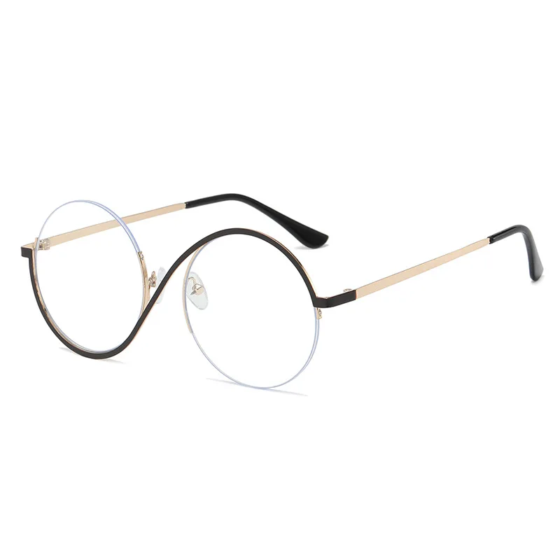 2025 металлические солнцезащитные очки в полуоправе женские классические