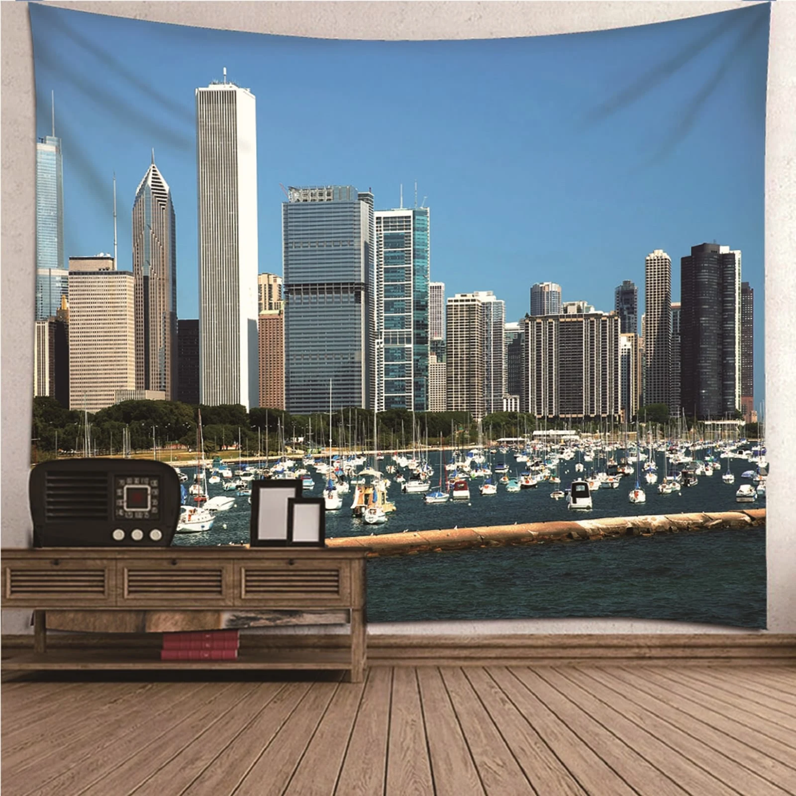 

Tapestry Art Wall Rugs Tapestries natural scenery Coastal Cities Wall Hanging Blanket Dorm Art Decor Covering