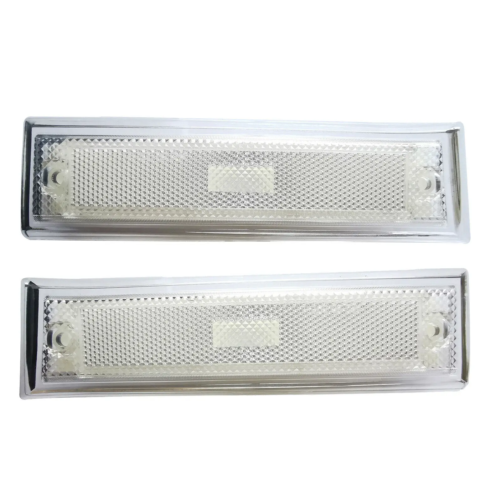 

Clear Front Side Marker Lights For 81-91 Chevrolet C10 C20 C30 GMC C1500 C2500