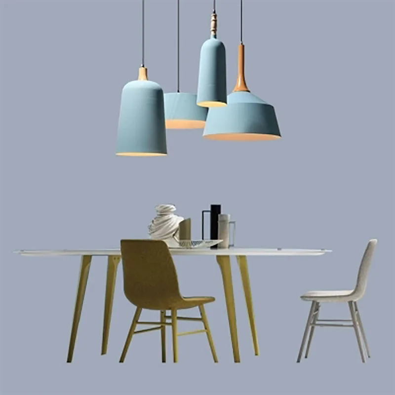

Macaron Dining Room Pendant Lights Simple Modern Living Room Ceiling Decor Lighting Children's Room Lighting E27 Hanging Lamps