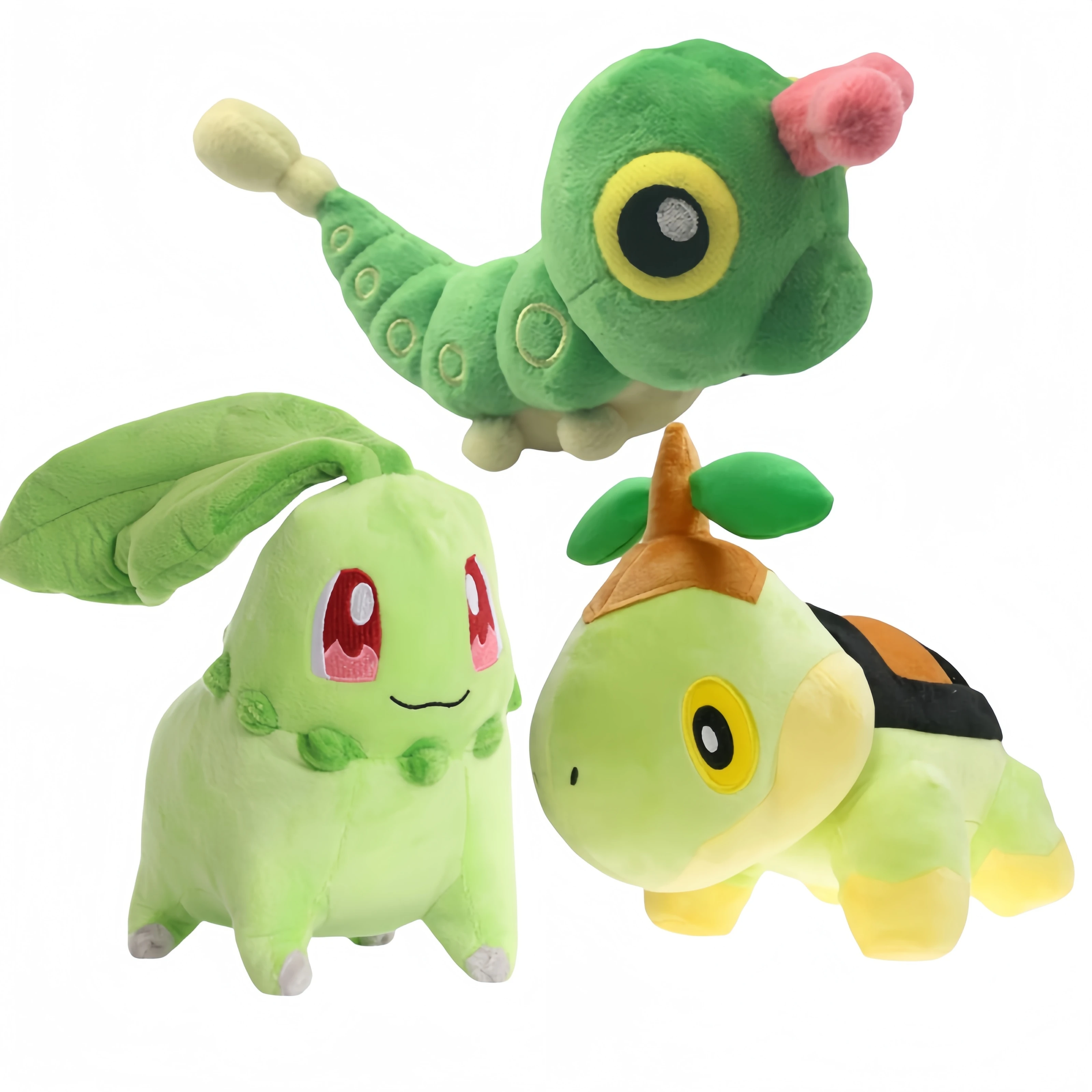 Плюшевая игрушка Pokemon Chikorita Turtwig Caterpie плюшевая аниме мягкая кукла коллекция