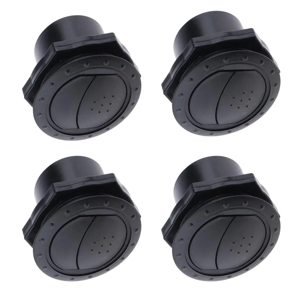 

4Pcs Round Outlet Grille Ventilation 70x45mm Black