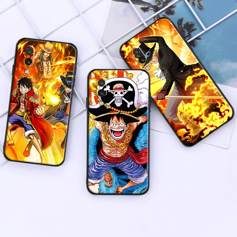 

One Piece For Xiaomi Redmi 7 7A 8 8A 7 9i 9AT 9 9T 9A 9C Note 7 8 2021 Pro 8T Phone Case Back Funda Black Silicone Cover