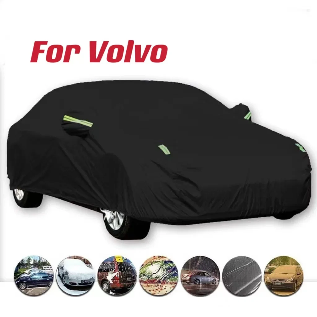 

For Volvo XC90 XC60 S90 S60 V90 V60 Full Car Covers Outdoo Sun Snow Wind Dust UV Protection Dustproof Anti-UV Oxford Cloth