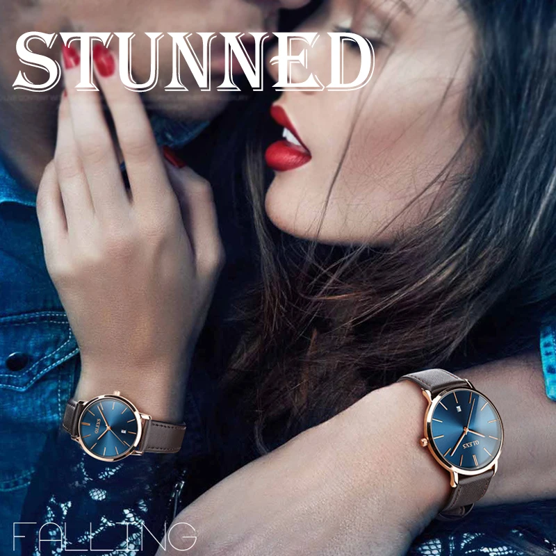 OLEVS Lover’s Watches Luxury Quartz WristWatch Simplicity Fashion Heartbeat Romance Waterproof Mens Women Watch Business Clock