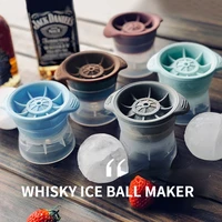 creative single hole ice ball make tool whisky round ice hockey silicone ice cube mold diy ice cube making kitchen accessories