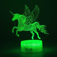 unicorn 3d lamp acrylic usb led night lights neon sign lamp xmas christmas decorations for home bedroom birthday gifts