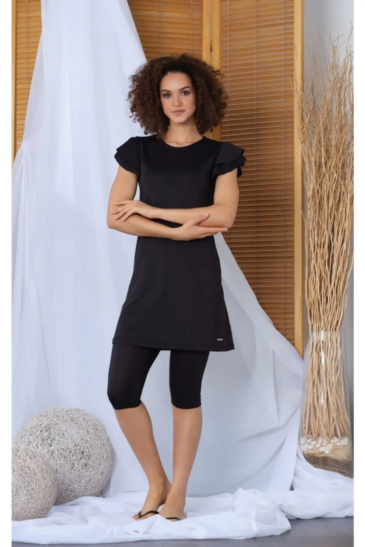

Flywheel Short Sleeve Pool Model Hijab Swimwear Beach Clothing