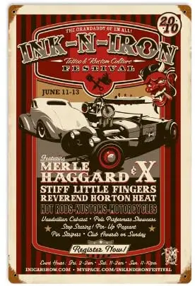 

Старые знаки, металлический знак Merle Haggard, Настенный декор 12x18