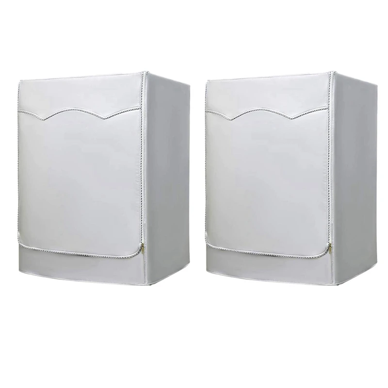 

2X Washing Machine Cover,Washer/Dryer Cover For Front-Loading Machine Waterproof Dust-Proof