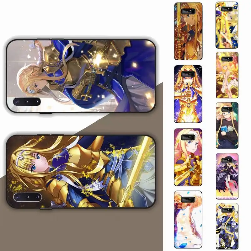

BANDAI Sword Art Online Alice Phone Case for Samsung Note 5 7 8 9 10 20 pro plus lite ultra A21 12 72