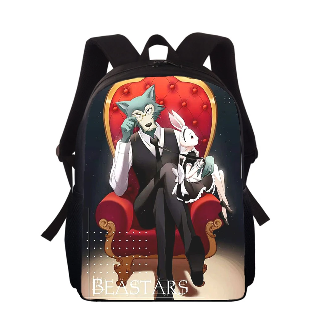 BEASTARS Anime 15” 3D Print Kids Backpack Primary School Bags for Boys Girls Back Pack Students School Book Bags