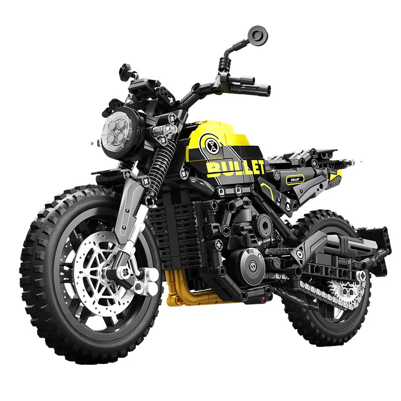 

New 713002 Motorcycle Technical 1:7 Model Building Blocks MOC Racing Car Motorbike Bricks Sets Toys For Kids Gifts