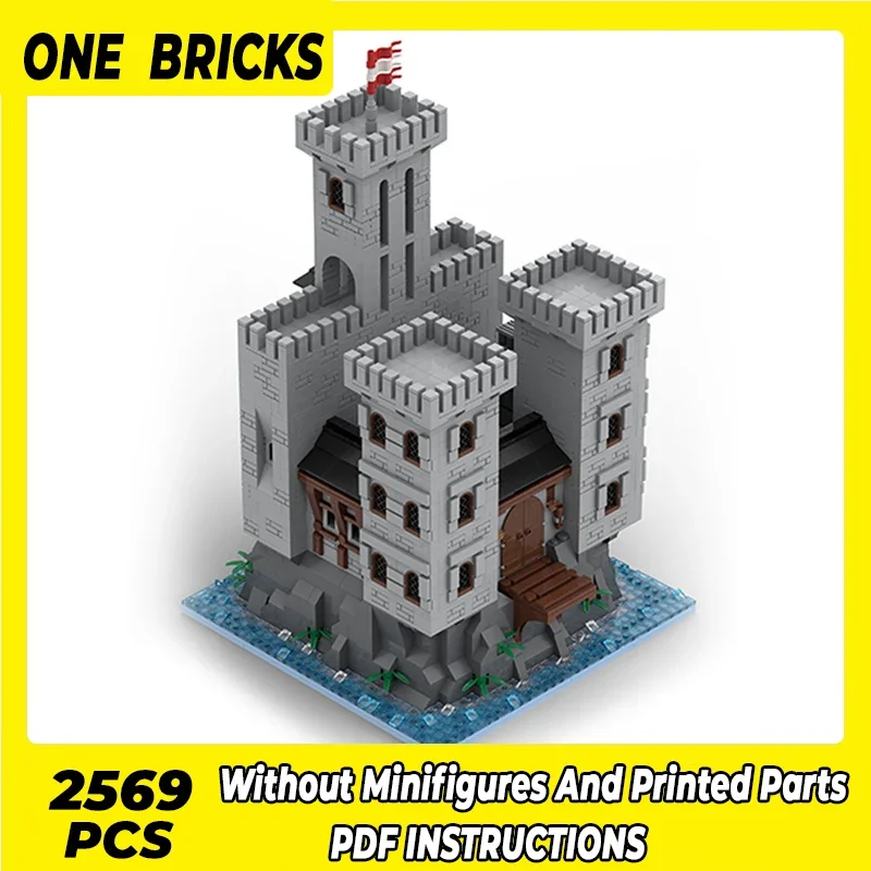 

Moc Building Bricks Military Fortress Model Castle On The Cliff Technology Modular Blocks Gifts Christmas Toys DIY Sets Assembly