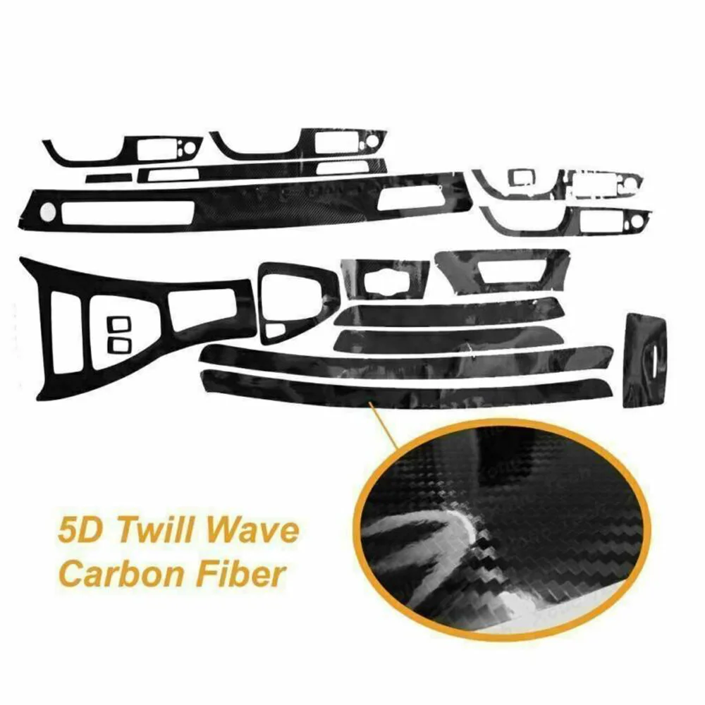 

5D Wrap Trim Car Interior Decal Glossy Carbon Fiber For Bmw 3 Series E90 E92 E93 2005-2012 Left Driving Car Styling Accessories