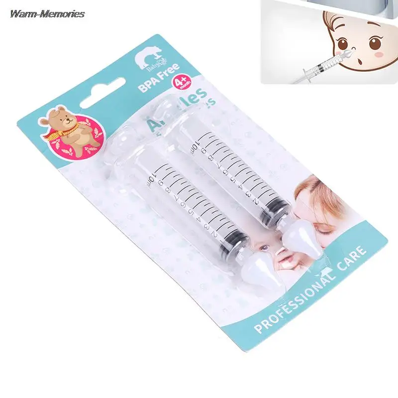 

2Pcs/set Professional Safe Syringe Nasal Irrigator With Syringes For Baby Infant Nasal Cleaner For Newborns Infants Nose Cleaner