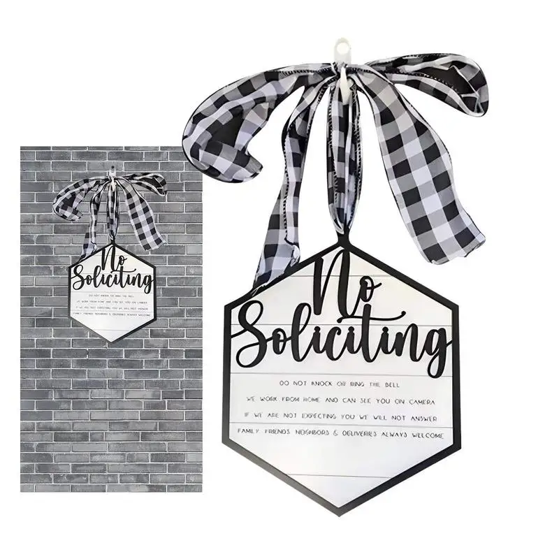 

No Soliciting Door Sign Wall No Soliciting Art Sign Traditional Home Decor Accessories Don't Or Ring Door Hanger For Business