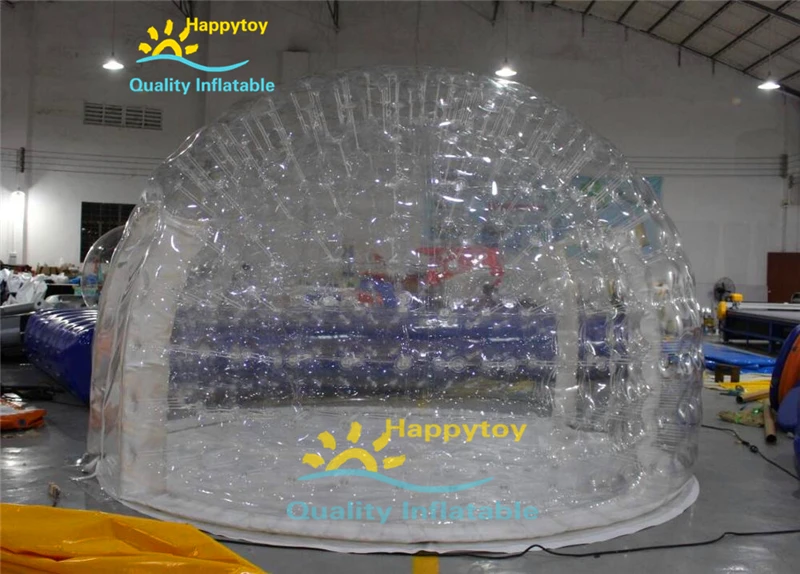 Фото Надувная палатка для кемпинга Igloo с прозрачным куполом и прозрачным пузырем №1