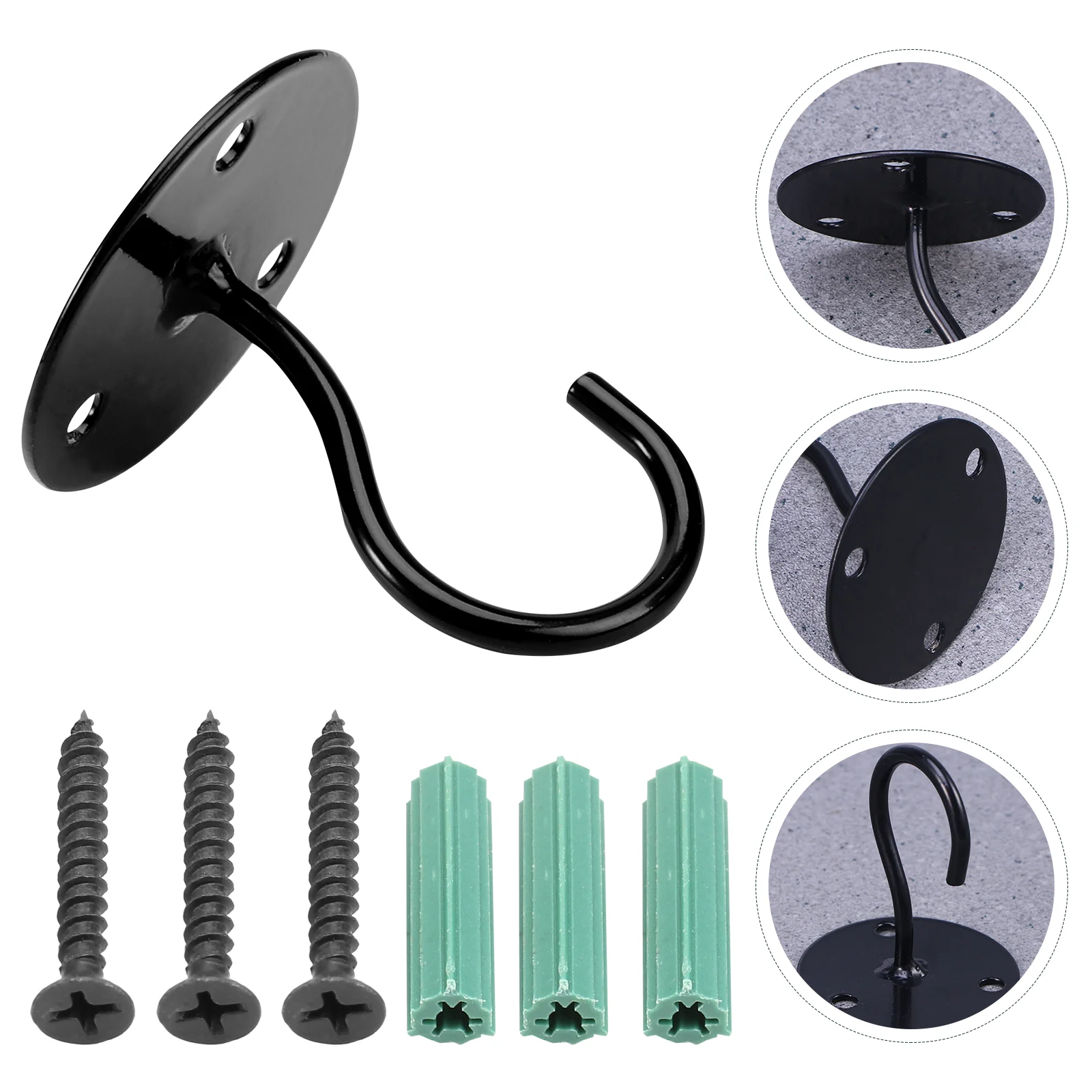

Hooks Hanging Ceiling Curtain Bracket Hook Heavy Duty Wind Metal Planter Walls Picture Hard Hookswall Lightwall Screw
