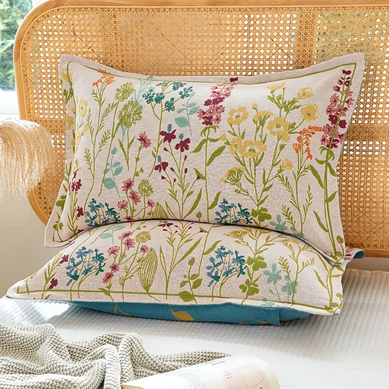 

2 Pcs Pillowcase Pillow Sham Covers Flower Gauze Cotton 50*75 for Children Adults Beds High Qulaity Free Shipping