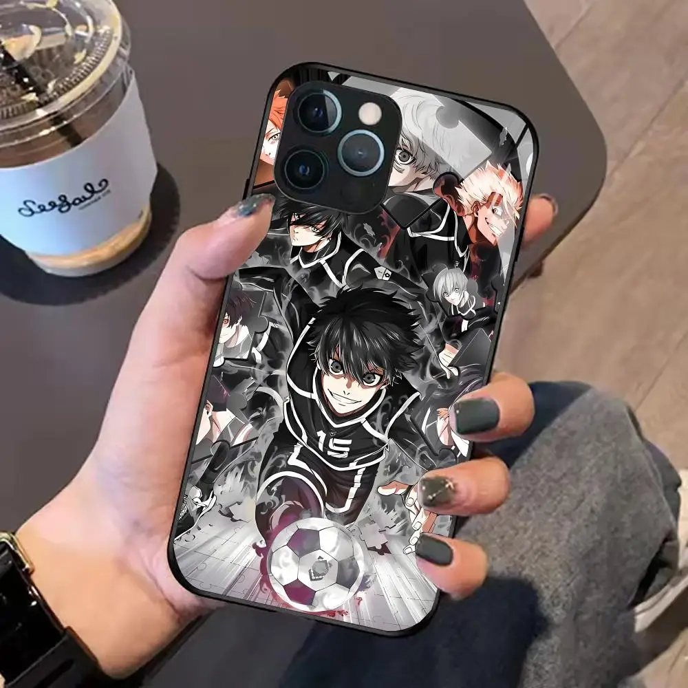 Фото Чехол для телефона Japan Anime B-Blue L-Lock для IPhone 16 15 14 13 12 11 Pro Max Plus Mini Magsafe Mirror, беспроводной магнитный чехол с зеркалом №4