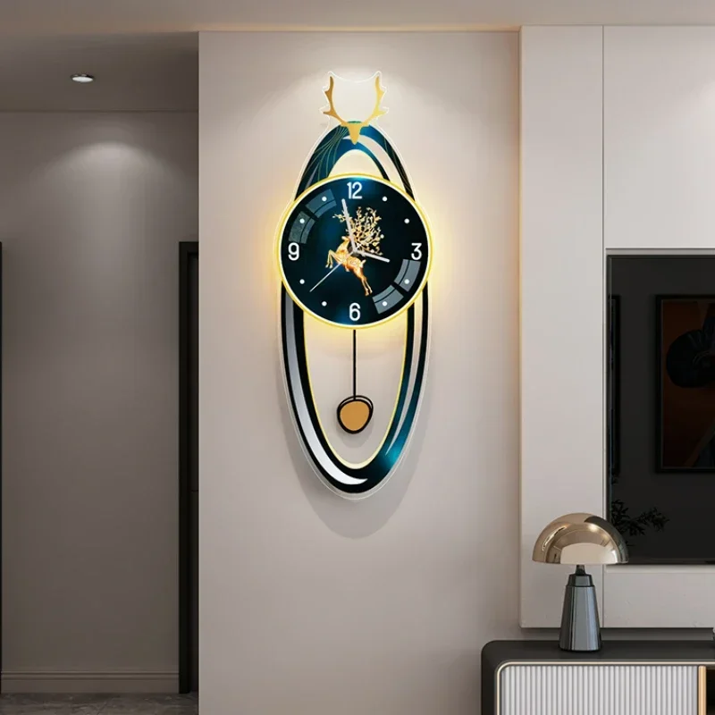 

Light Luxury High-end Wall Clock Modern Fashion Minimalist Living Room Wall Hanging Creative Clock
