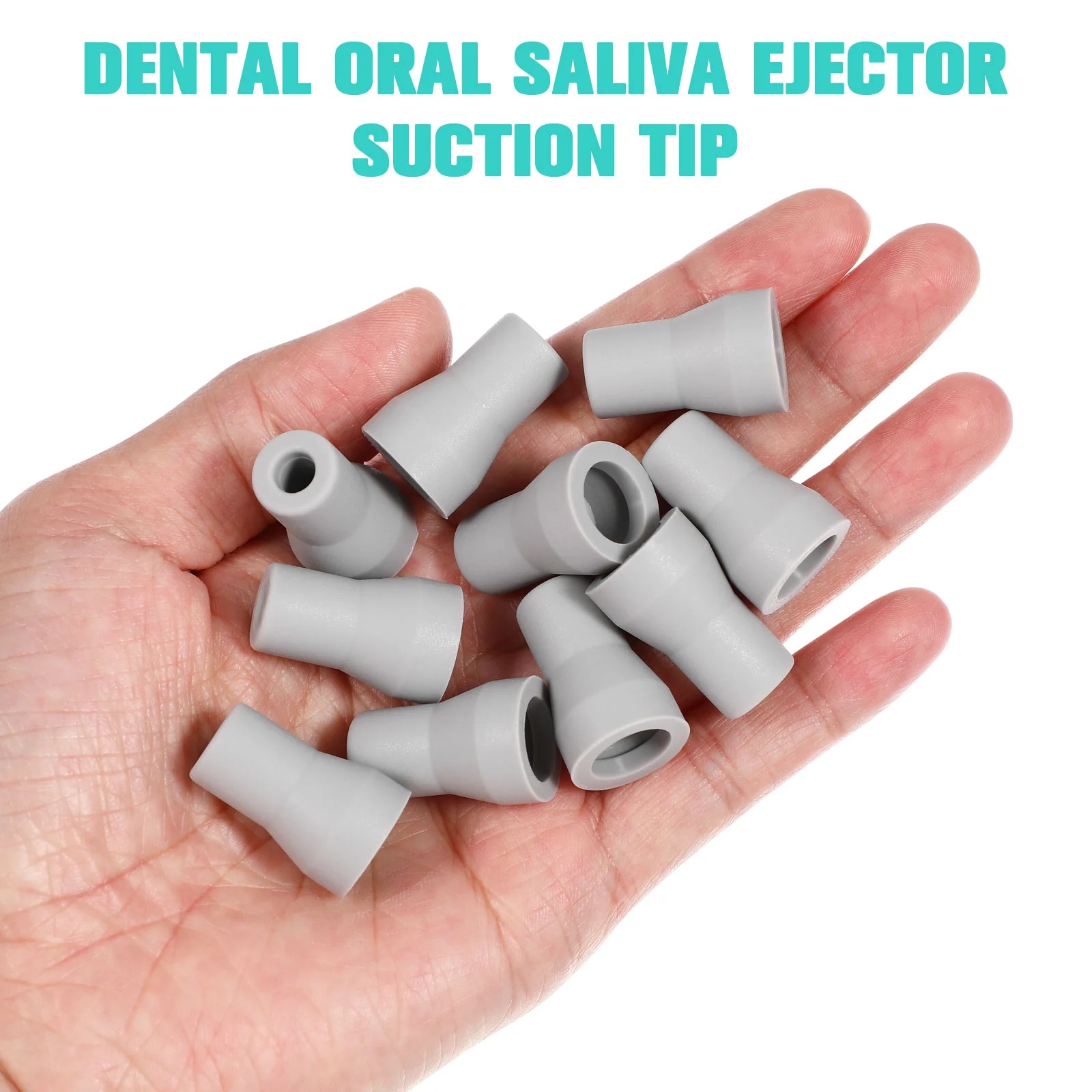 

Healifty 10pcs Saliva Ejector Tube Adapter Dental Saliva Ejector Tips for Replacement (Grey)