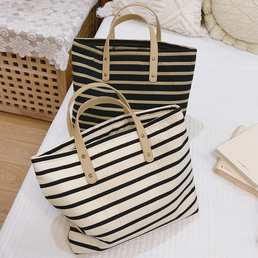 Portable Small Women Top-Handle Handbag Solid Color School Tote Book Bag For Students Female Ol Business Briefcase Shopping Bag