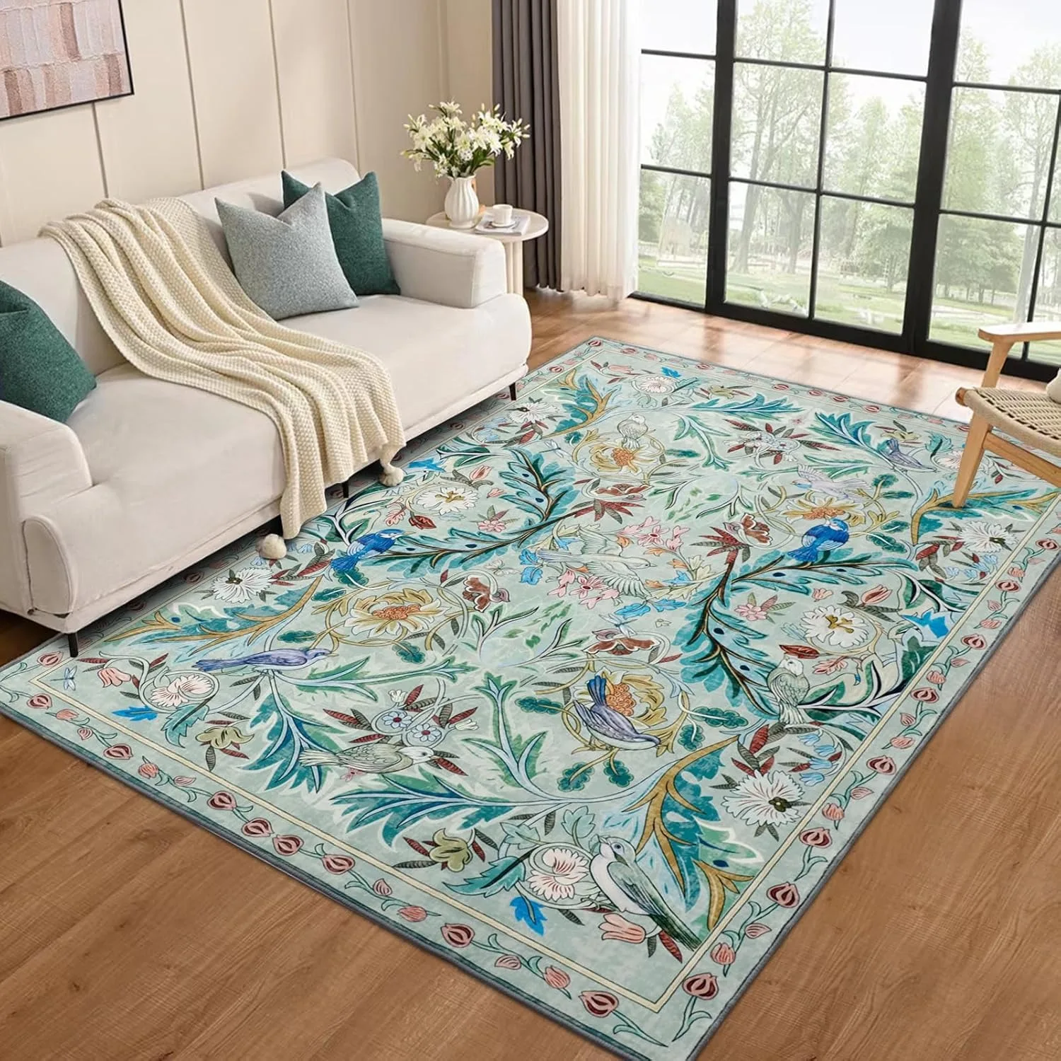 

Ретро ковёр с цветочным принтом